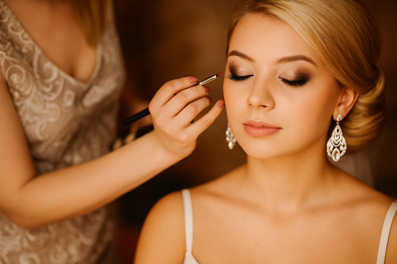 Application de maquillage de mariée