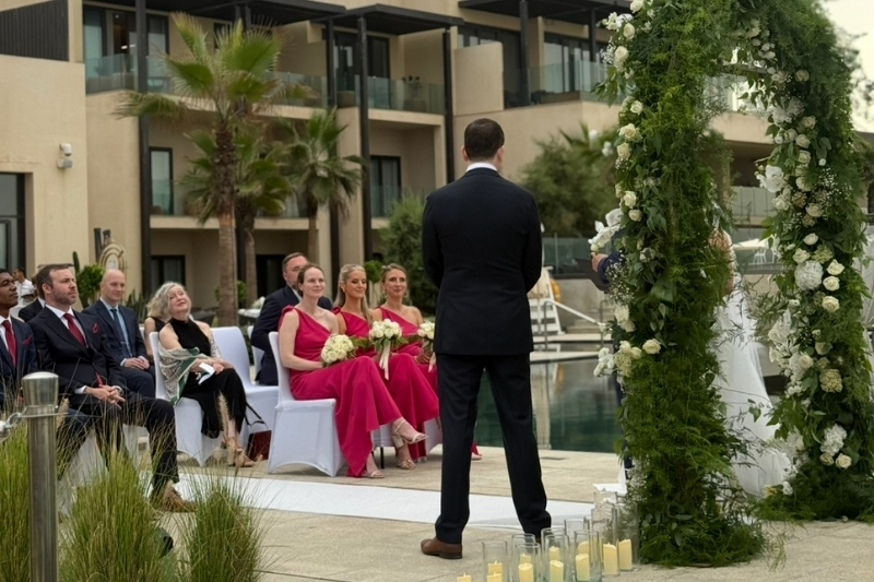 Western Style Ceremony at a Beachfront Venue